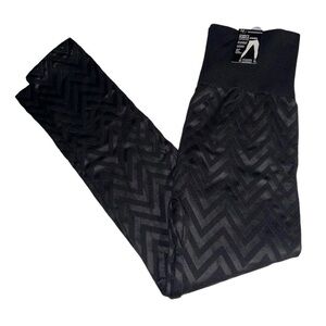 New Directions Black Fleece Lined Leggings XL